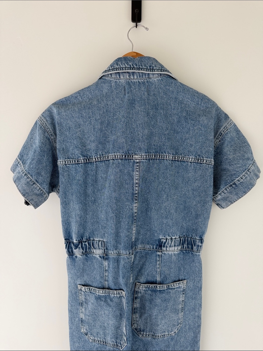 We The Free Light Blue Short-Sleeve Denim Jumpsuit - Picture 10 of 12